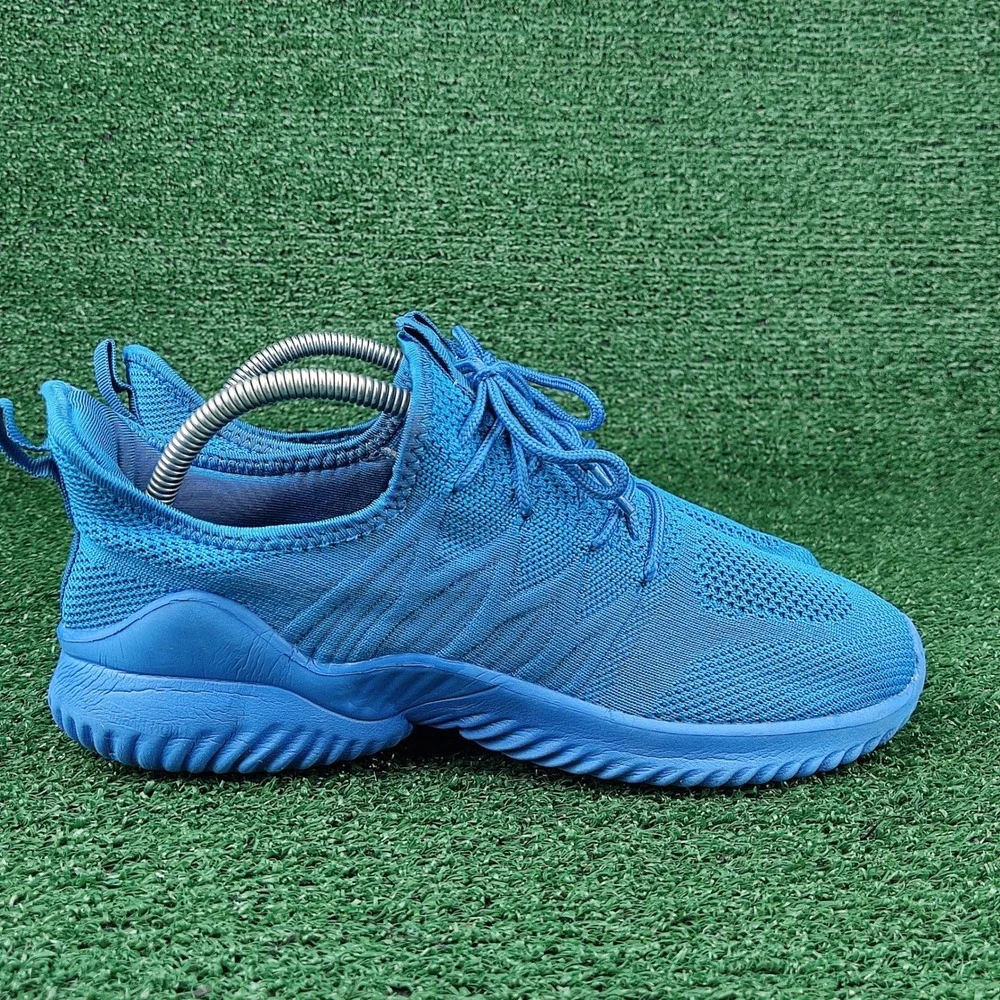 Unbranded Sneakers Womens Size 40 Blue Knit Walking Shoes K1032 Low Top Athletic